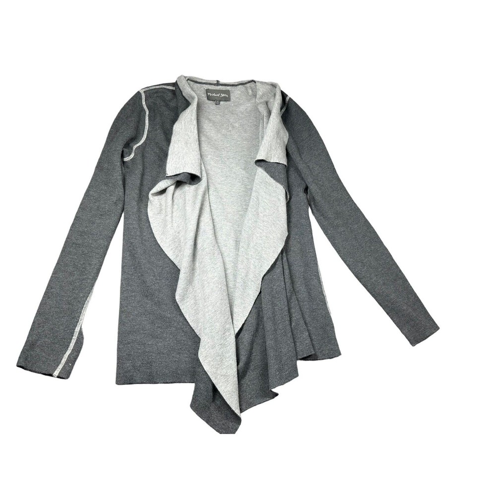 Michael Stars cozy Cotton Silk Blend open cardigan sweater size XS Gray
